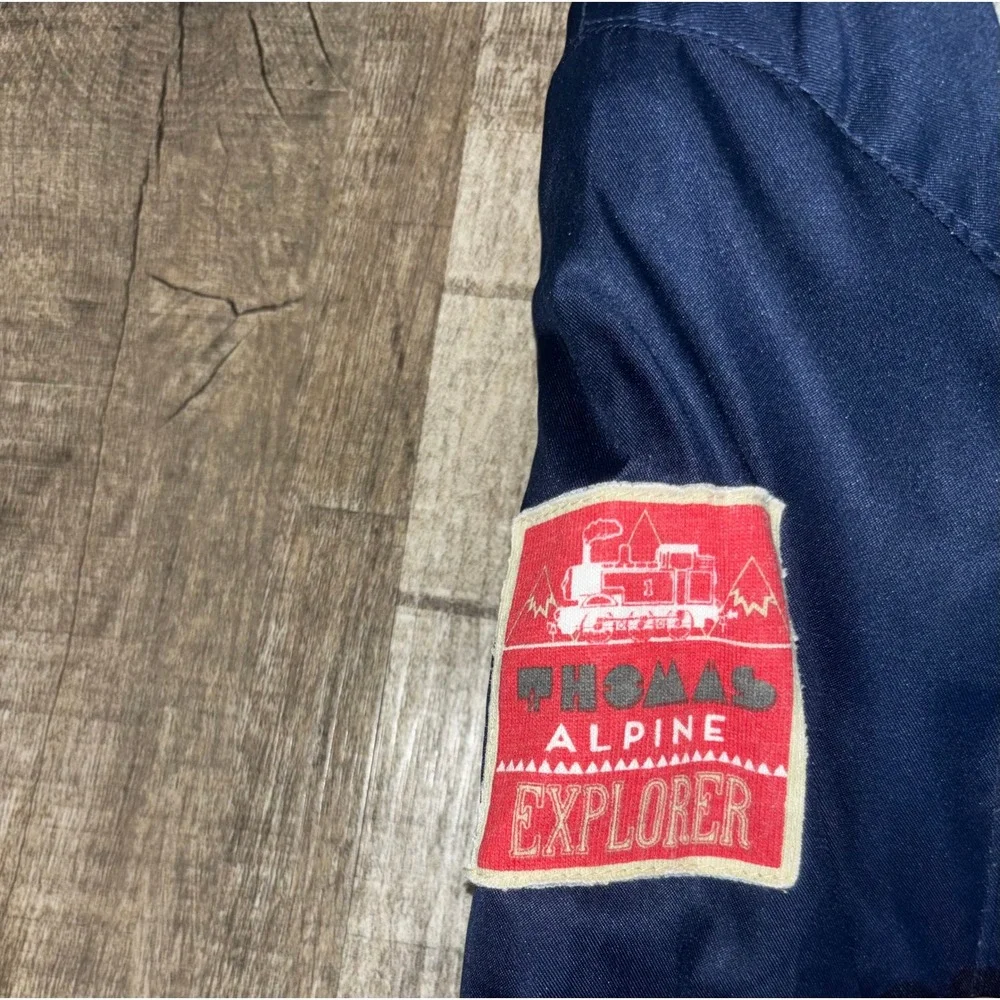 Thomas & Friends Boys Navy Blue Bomber Jacket Patches Size 4T
